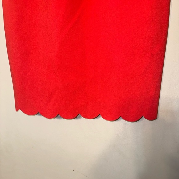 JCREW Scalloped Red Dress - Picture 7 of 10